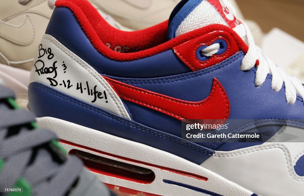 Limited edition Air Max series trainers designed and signed by rapper  News Photo - Getty Images