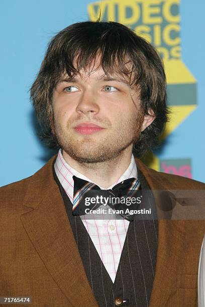 Musician Andy Ross of OK go poses in the press room during the 2006 MTV Video Music Awards at Radio City Music Hall August 31, 2006 in New York City.