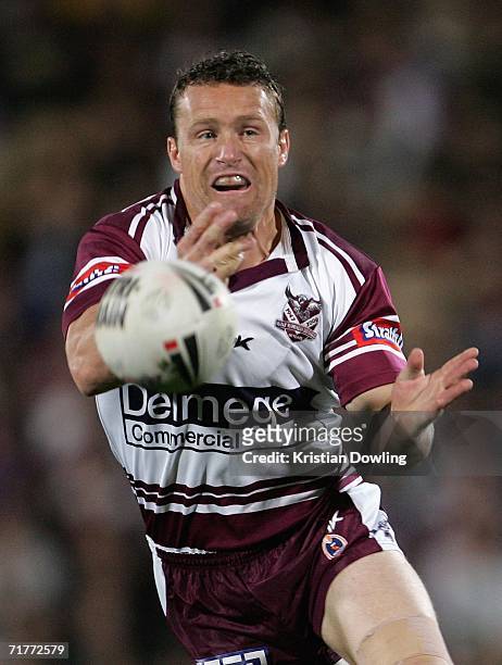 Matt Orford of the Sea Eagles in action during the round 26 NRL match between the Melbourne Storm and the Manly Warringah Sea Eagles at Olympic Park...