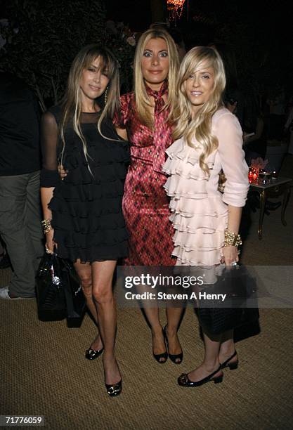 Gela Nash-Taylor, Gina Glickman and Pamela Skaist-Levy at the Juicy Couture Fragrance Launch Soiree at a private residence September 2, 2006 in...