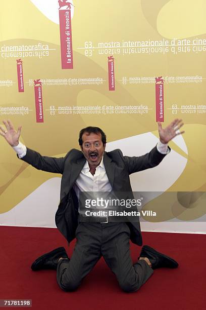 Italian actor Rocco Papaleo attends the photocall to promote the film 'Non Prendere Impegni Stasera' during the sixth day of the 63rd Venice Film...