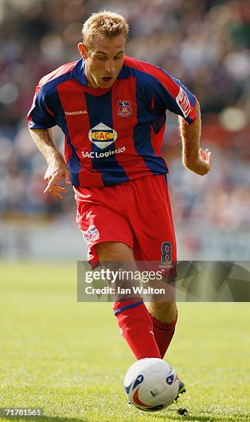 James Scowcroft of Crystal Palace in action during the Coca-Cola Championship match between Crystal Palace and Burnley at Selhurst Park on August 13,...