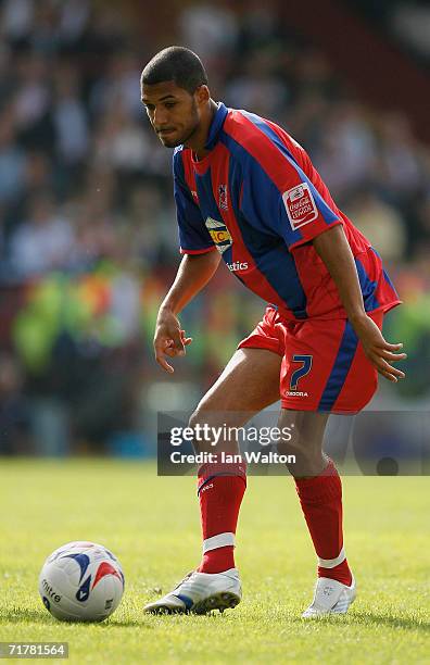 Jobi McAnuff of Crystal Palace in action during the Coca-Cola Championship match between Crystal Palace and Burnley at Selhurst Park on August 13,...