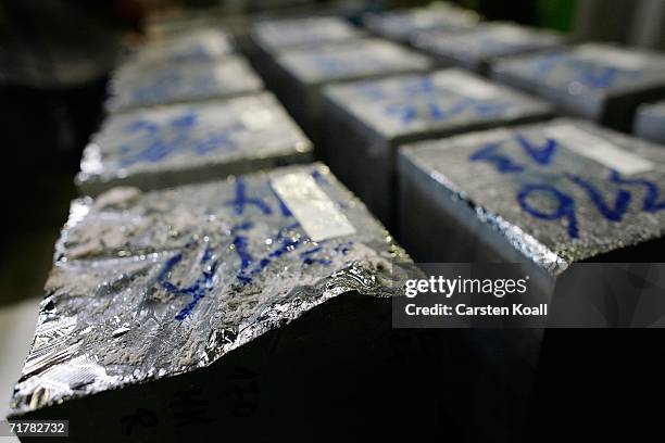 Silicon blocks for the production of Solar cells are seen September 4, 2006 at Solar World AG in Saxony's Solar Valley in Freiberg, Saxony, Germany....