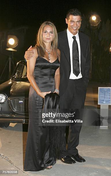 Italian actor Alessandro Gassman and wife actress Sabrina Knaflitz arrive at the Lancia party during the sixth day of the 63rd Venice Film Festival...
