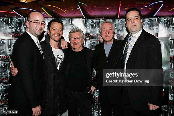 John Molloy, Damien Walshe-Howling, Geoffrey Wright, Martin Fabinyi and Mick Molloy attend the premiere of Macbeth at the Village Cinema Jam Factory...