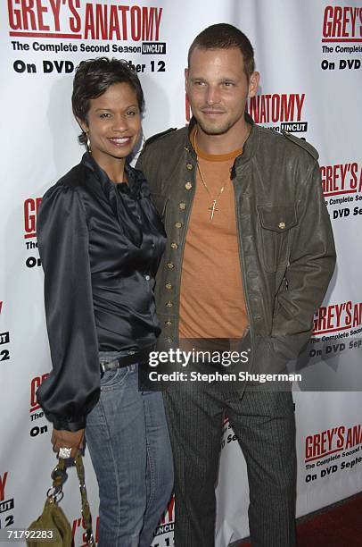Actor Justin Chambers and wife Keisha Chambers attend "Grey's Anatomy" Season 2 DVD Launch at Social Hollywood on September 5, 2006 in Hollywood,...