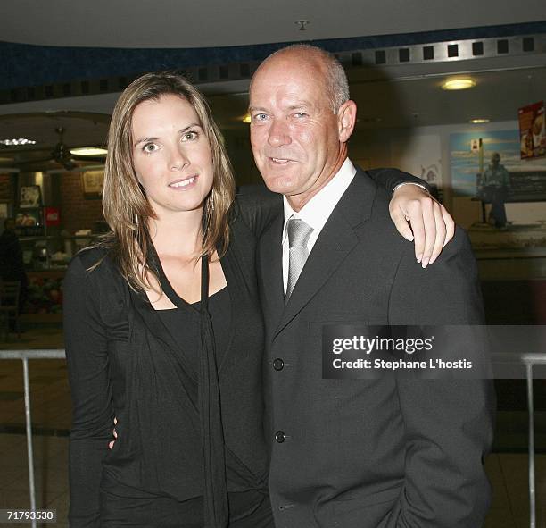 Actor Gary Sweet and his partner Nadia Dyall attend the opening night of Macbeth at the Greater Union Cinemas on September 6, 2006 in Sydney,...