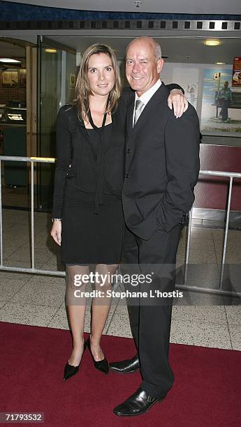 Actor Gary Sweet and his partner Nadia Dyall attend the opening night of Macbeth at the Greater Union Cinemas on September 6, 2006 in Sydney,...