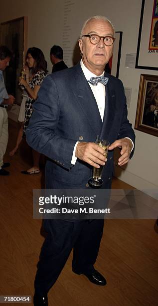 Manolo Blahnik attends private party hosted by Alexandra Shulman Vogue Editor and Stephen Sunnucks from Gap to celebrate the exhibition...