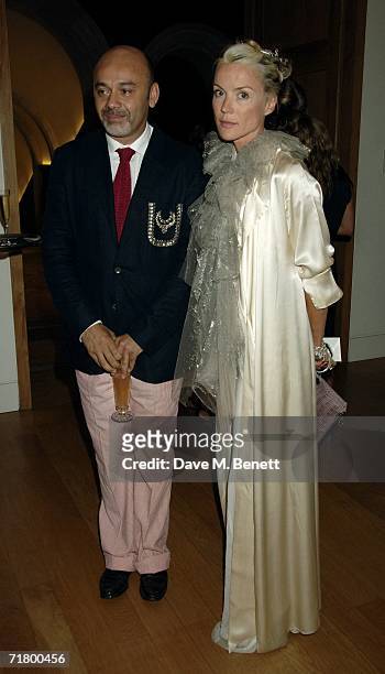 Christian Louboutin and Daphne Guinness attend private party hosted by Alexandra Shulman Vogue Editor and Stephen Sunnucks from Gap to celebrate the...