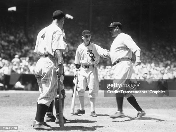 At the first All-Star game between the American and National Leagues, held in Chicago's Comiskey Park, Babe Ruth homers in the third inning with one...