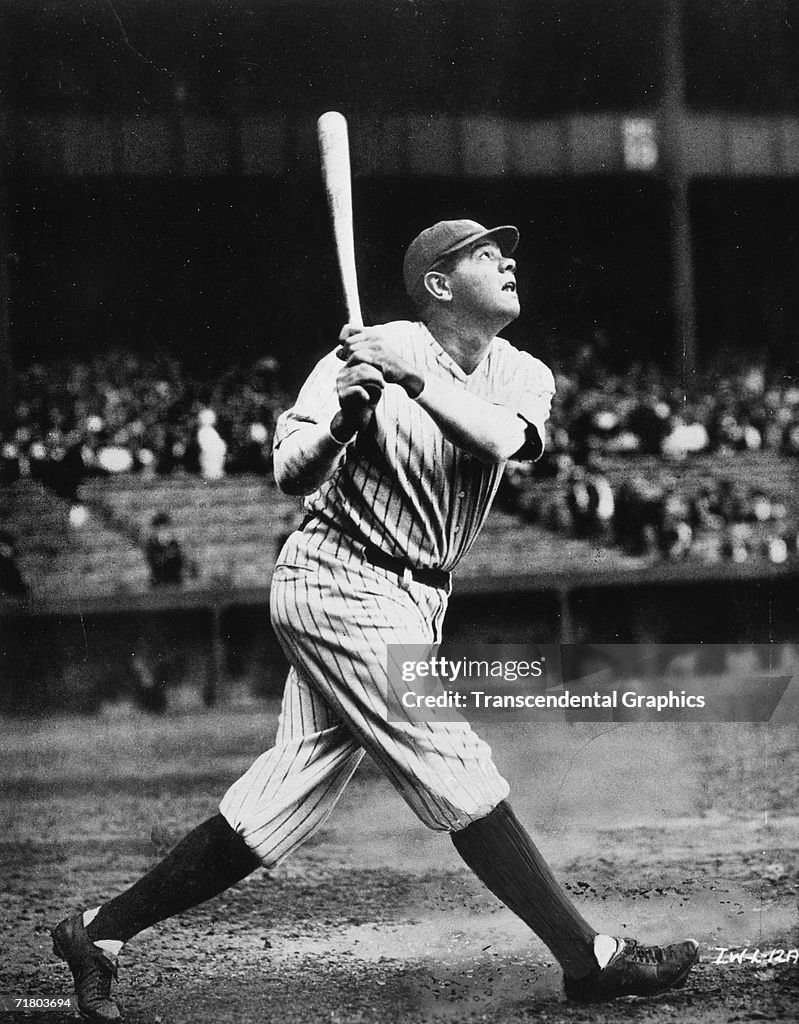 Babe Ruth Swinging