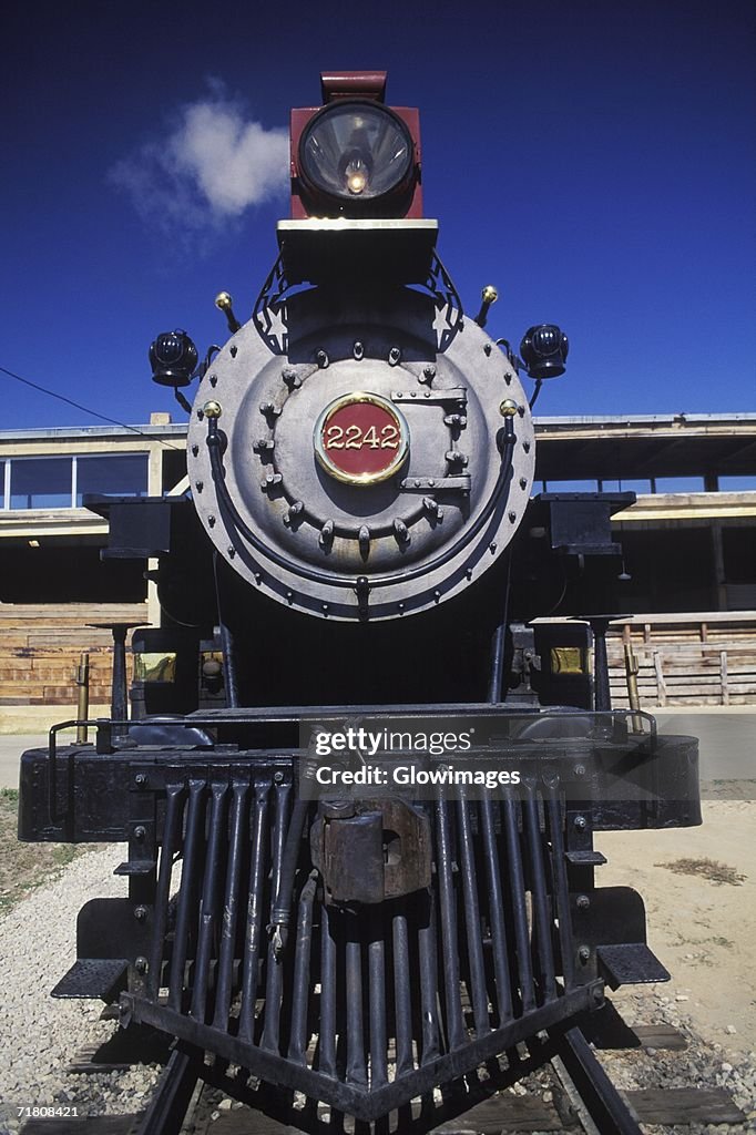 Close-up of a steam train engine, Texas, USA