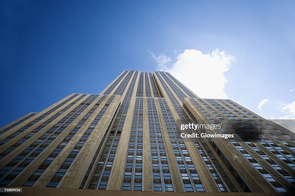 Low angle view of a skyscraper, Empire State Building, Manhattan, New York City, New York State, USA