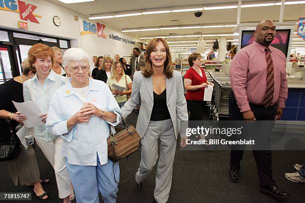 Actress and designer Jaclyn Smith walks through a K-Mart Store in St. Louis on September 7, 2006. Smith, who has been partnered with K-Mart stores...