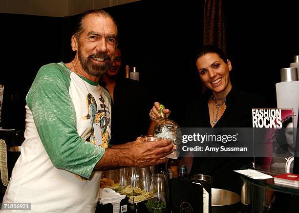 John Paul DeJoria , CEO and co-founder of John Paul Mitchell Haircare Systems poses with Patron Tequila during The Bratz Forever Diamondz Lounge...