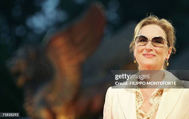 Actress Meryl Streep arrives for the screening of "The Devil Wears Prada" at the Lido of Venice, 07 September 2006, during the 63rd Venice...