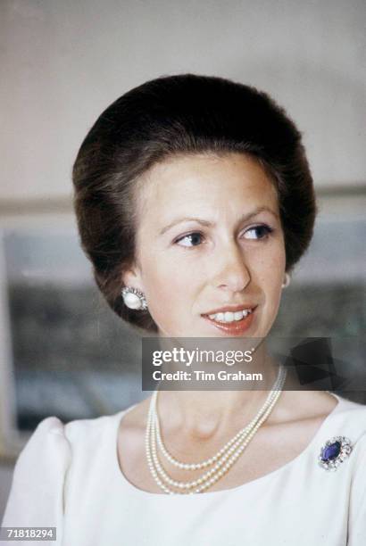 Princess Anne attends a charity event on July 1, 1982 in London, England.