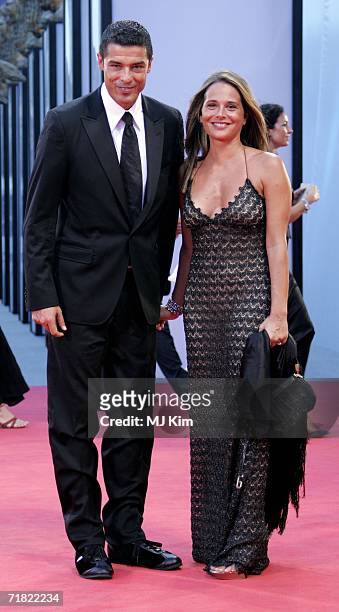 Actor Alessandro Gassman and wife actress Sabrina Knaflitz attend the premiere of the film 'Nuovomondo during the tenth day of the 63rd Venice Film...