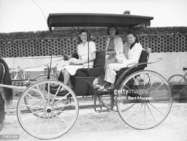 Clockwise from left, American socialite Cordelia Robertson , her daughter-in-law Margaret Tuck Duke, Polish-born American Prince Fritz Alexander...