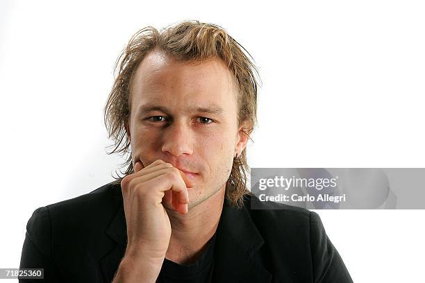 Actor Heath Ledger from the film "Candy" poses for portraits in the Chanel Celebrity Suite at the Four Season hotel during the Toronto International...
