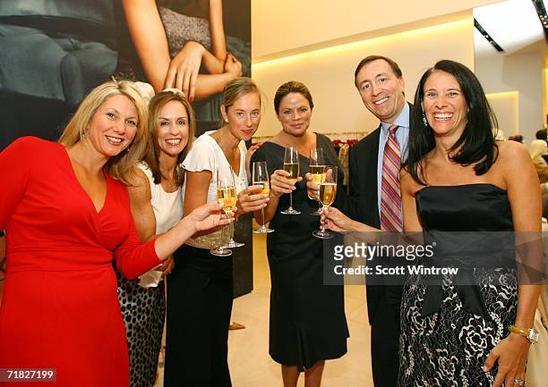 Authors Ann Haynes, Julia Collins, Patricia Carrington, an unidentified guest, President and COO of Escada USA Lawrence C. DeParis and Claudia...