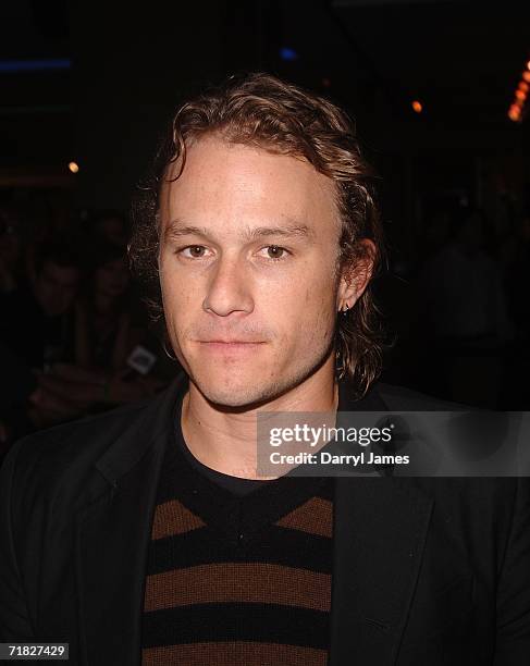 Actor Heath Ledger attends the Toronto International Film Festival premiere screening of "Candy" held at Varsity 8 on September 8, 2006 in Toronto,...