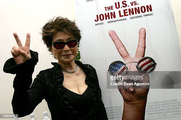 Artist Yoko Ono attends the Toronto International Film Festival premiere screening of "The U.S. Vs. John Lennon" held at Ryerson on September 9, 2006...