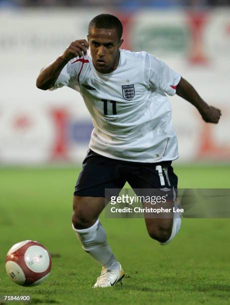 Wayne Routledge of England in action during the UEFA Under European 21s Championship Qualifing Group 8 match between Switzerland v England at the...
