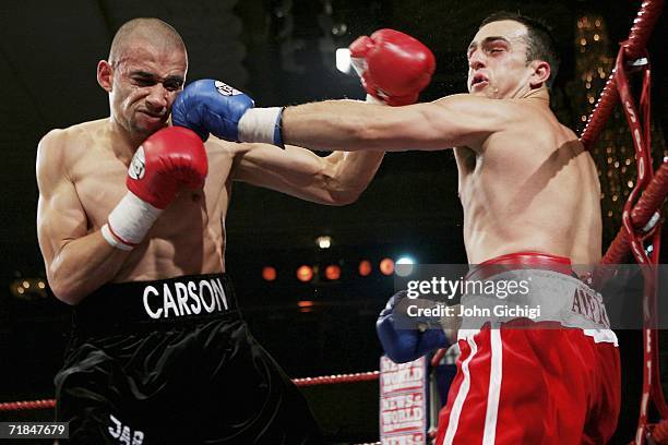 Ex-footballer Curtis Woodhouse makes his professional debut against Dean Marcantonio during the Light-middleweight fight on September 8, 2006 at the...