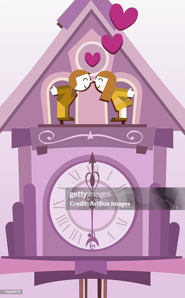 Close-up of a cuckoo clock