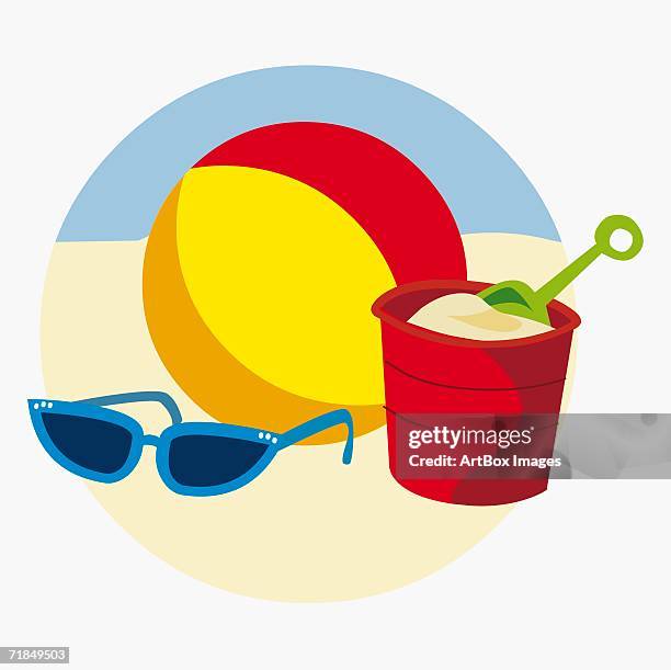 close-up of sunglasses with a jar of sugar - sugar jar illustration stock illustrations