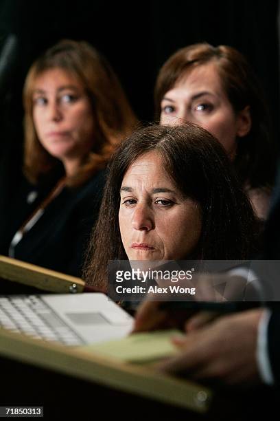 Donna Marsh O'Connor , whose daughter Vanessa Lang Langer was killed at World Trade Center Tower II on 9/11, Christina Kminek , whose sister Mari-Rae...