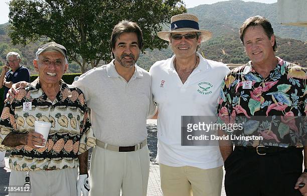 Actors Jamie Farr, Joe Mantegna, Michael Nouri and Robert Hays attend the 2nd Annual Greater LA USO Celebrity Golf Tournament at the Braemar Country...