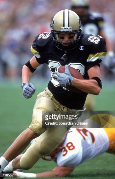 John Standeford of the Purdue Boilermakers carries the ball during the game against the Minnesota Golden Gophers at the Ross-Ade Stadium in West...
