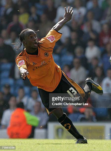 Jemal Johnson of Wolverhampton Wanderers in action during the Coca-Cola Championship match between Leeds United and Wolverhampton Wanderers at Elland...
