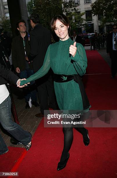 Actress Parker Posey arrives at the TIFF screening of "Fay Grim" during the Toronto International Film Festival held at the Ryerson Theatre on...