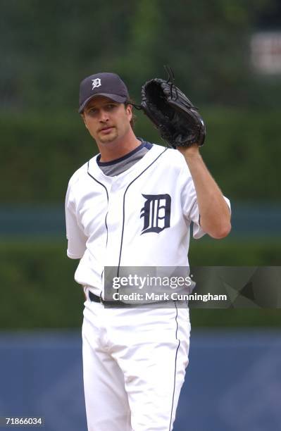 September 6: Jason Grilli of the Detroit Tigers pitching during the game against the Seattle Mariners at Comerica Park in Detroit, Michigan on...