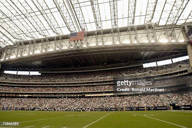 General interior view of Reliant Stadium taken before the game between the Philadelphia Eagles and the Houston Texans on September 10, 2006 at...
