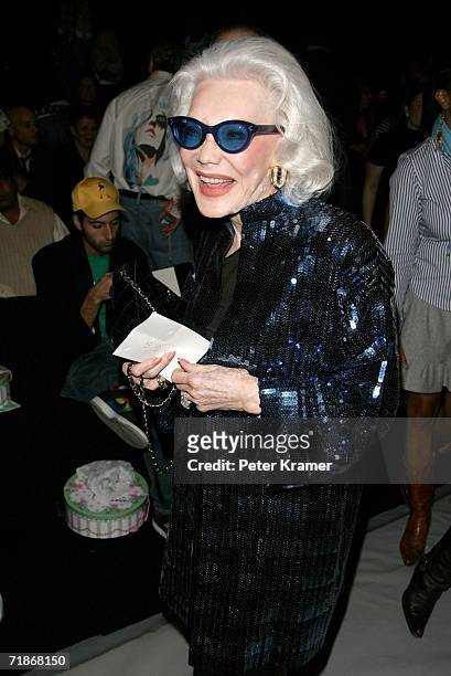 Ann Slater attends the Heatherette Spring 2007 fashion show during Olympus Fashion Week at the Tent in Bryant Park September 12, 2006 in New York...