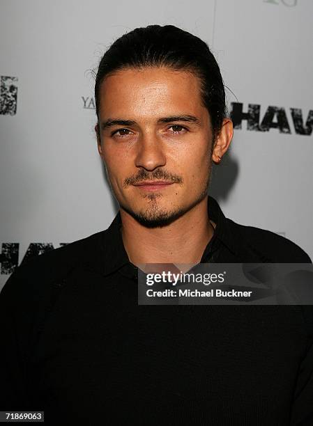 Actor Orlando Bloom arrives at the premiere of Yari Film Group's "Haven" at the ArcLight Theatre on September 12, 2006 in Los Angeles, California.