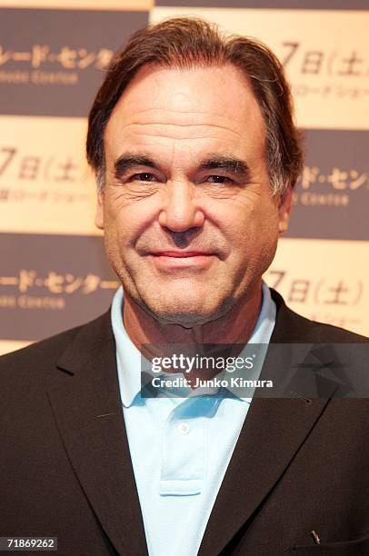 Director Oliver Stone poses for photographers at a press conference promoting "World Trade Center" on September 13, 2006 in Tokyo, Japan. The movie...