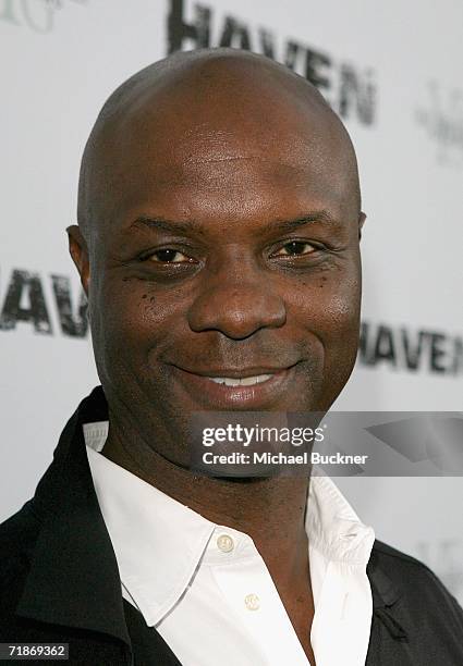 Actor Robert Wisdom arrives at the premiere of Yari Film Group's "Haven" at the ArcLight Theatre on September 12, 2006 in Los Angeles, California.