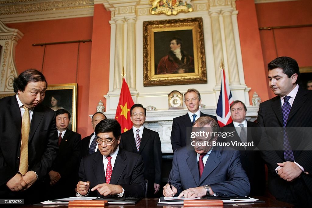 Tony Blair Meets With Chinese Premiere Wen Jiabao