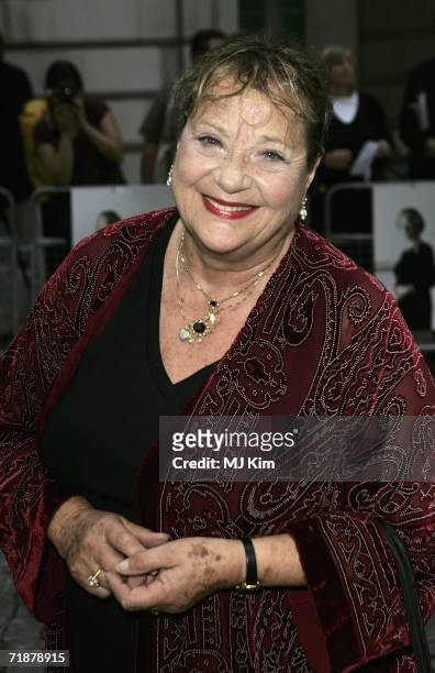 Actress Sylvia Syms arrives at the premier of The Queen at the Curzon Mayfair on September 13, 2006 in London, England.