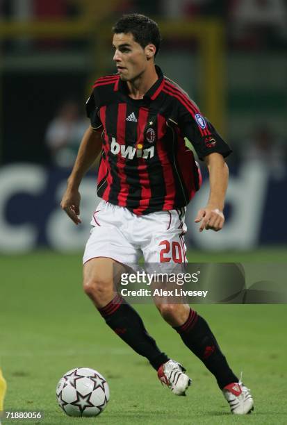 Yoann Gourcuff of AC Milan during the UEFA Champions League Group H match between AC Milan and AEK Athens at the Giuseppe Meazza Stadium on September...
