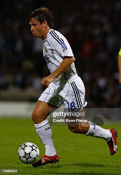 Antonio Cassano of Real Madrid in action during the UEFA Champion's League Group E match between Olympique Lyonnais and Real Madrid at Gerland...