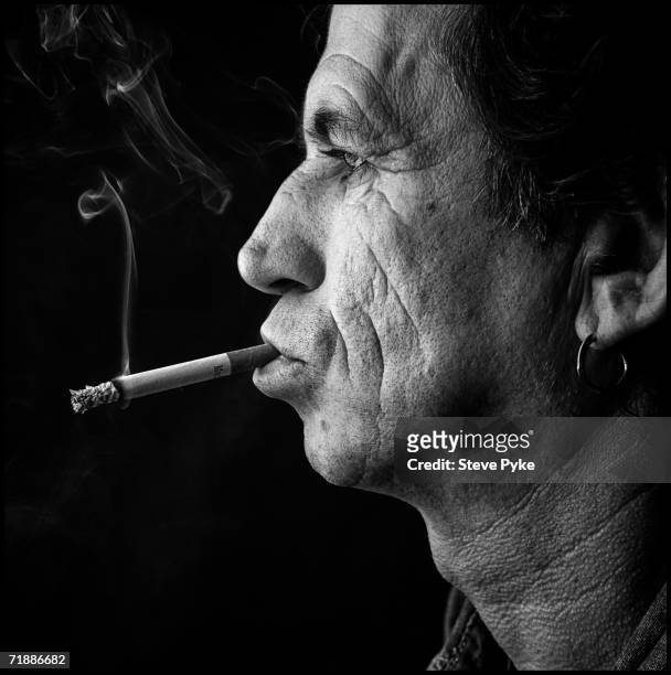 Guitarist Keith Richards of the Rolling Stones at the Union Club on London's Greek Street, 19th September 1995.