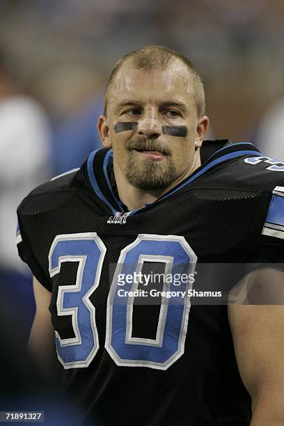 Cory Schlesinger of the Detroit Lions during a game against the Seattle Seahawks on September 10, 2006 at Ford Field in Detroit, Michigan. Seattle...